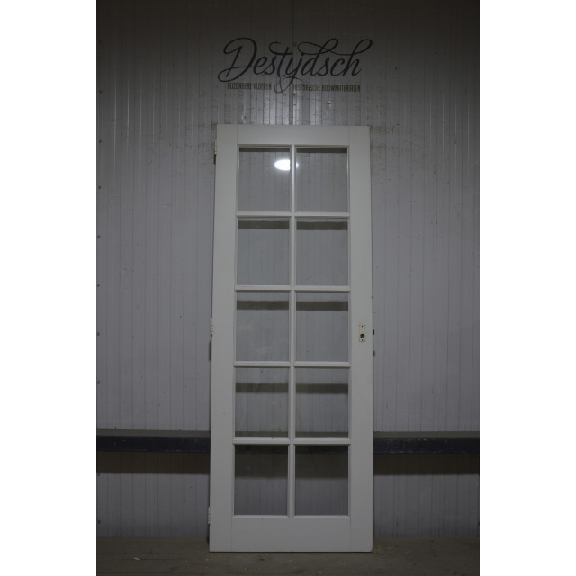 Gebruikte paneeldeur met 10 ruitjes   