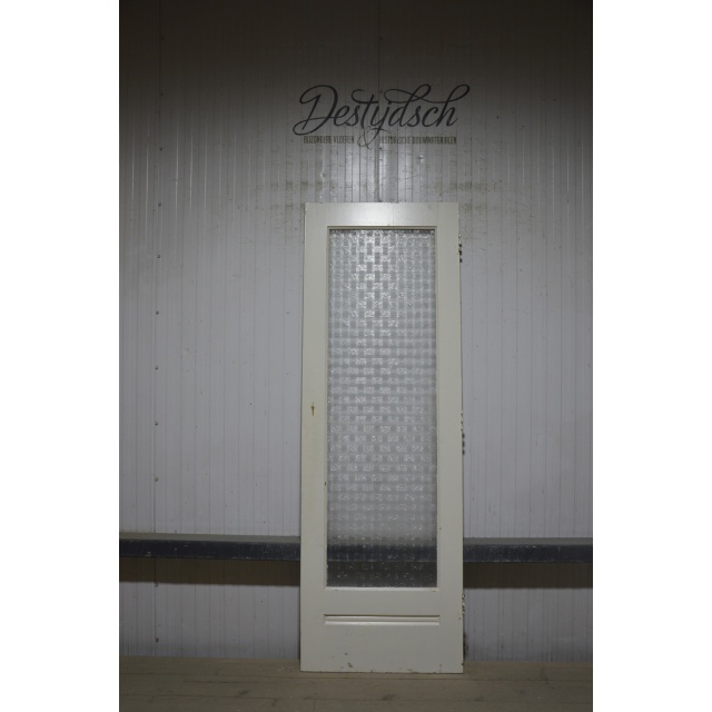 Oude deur met glas 